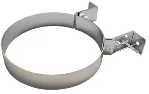 Muurbeugel 5-8 Cm | TBV Dubbelwandig RVS Ø175 mm | TBV Enkelwandig Ø225 mm