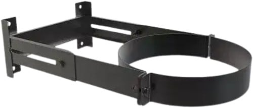 Muurbeugel Verlengd 8-18 Cm Ral9004 | TBV Dubbelwandig Ø125 mm | TBV Enkelwandig Ø175 mm