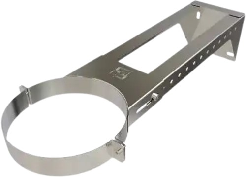 Muurbeugel Verlengd 8-44 Cm | TBV Dubbelwandig RVS Ø150 mm | TBV Enkelwandig Ø200 mm