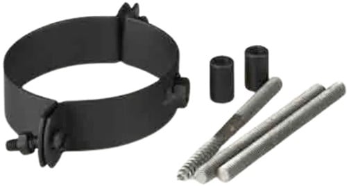 Muurbeugel Zwart Pellet Ø80 mm