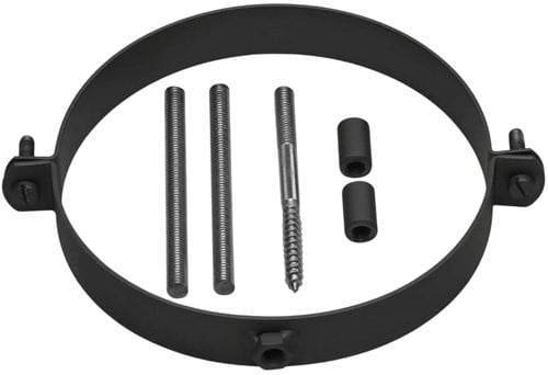 Muurbeugel Zwart Staal 2mm Ø130 mm