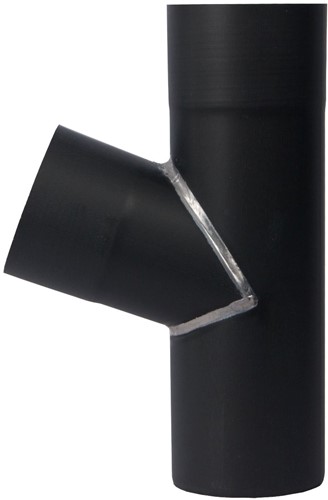 Zink Noir T-stuk 72° | 80 mm