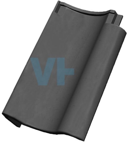 Monier Nieuwe Hollander Grafietgrijs Gevelpan Links