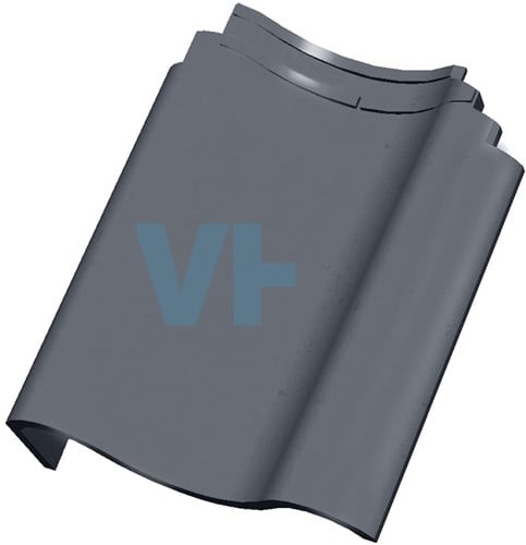 Monier OVH 206 Blauw Gesmoord Gevelpan Links