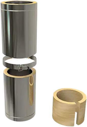Paspijp 35-50 Cm | TBV Dubbelwandig RVS Ø175 mm