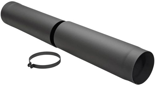 Paspijp 40Cm Rookkanaal Zwart Staal 2mm Ø130 mm