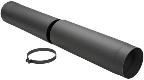 Paspijp 50-80 Cm Zwart Staal 2 mm Ø150 mm