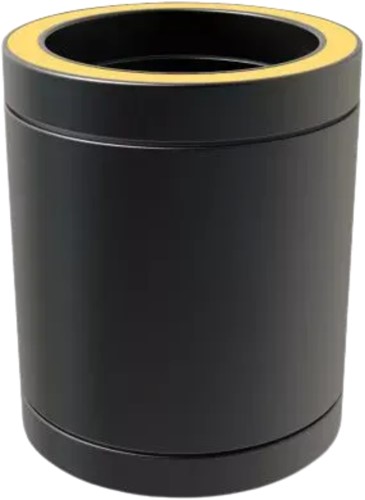 Pijp 25 Cm | Zwart (Ral9004) | Ø80 mm | Dubbelwandig