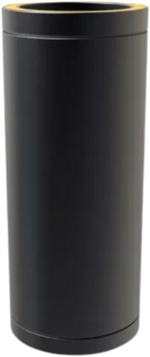 Pijp 50 Cm | Zwart (Ral9004) | Ø150 mm | Dubbelwandig