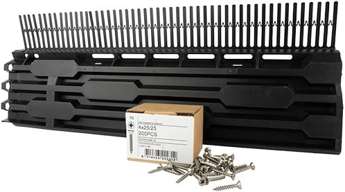 EBS Combi Dakvoetprofiel PRO | 125 mm | 1 meter | 16 meter set + RVS Schroeven