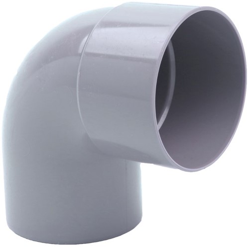 Bocht Pvc Grijs Ø70 mm 87° Lv Mof/Spie