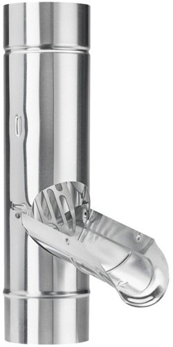 HWA Zink Regenwaterklep  + Rvs Bladvanger | Ø80 mm