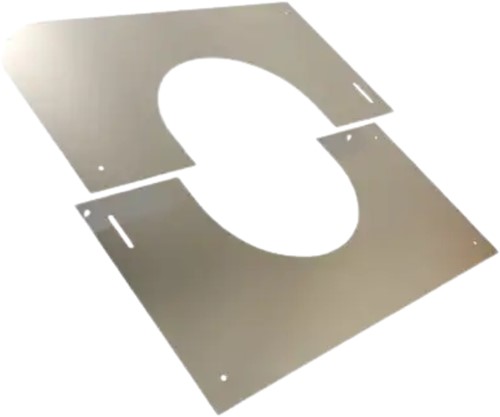 Centreerplaat 30-45° | TBV Dubbelwandig RVS Ø200 mm | TBV Enkelwandig Ø250 mm