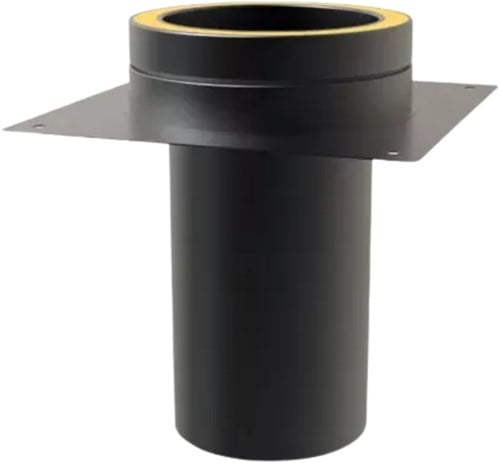 Schouwplaat Ral9004 Dubbelwandig Ø125 mm