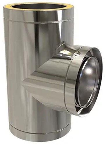 T-Stuk 90° | TBV Dubbelwandig RVS Ø200 mm