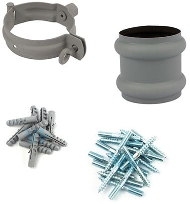Vestis Combi | Ø100 mm | M8/M10 Beugel + Dubbele Wrong + Bevestiging | K2 Mat Agate Grijs