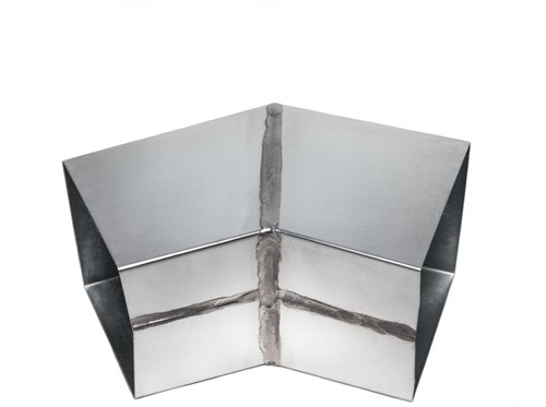 HWA Zink Vierkant Verstekbocht 45° | 80 x 80 mm