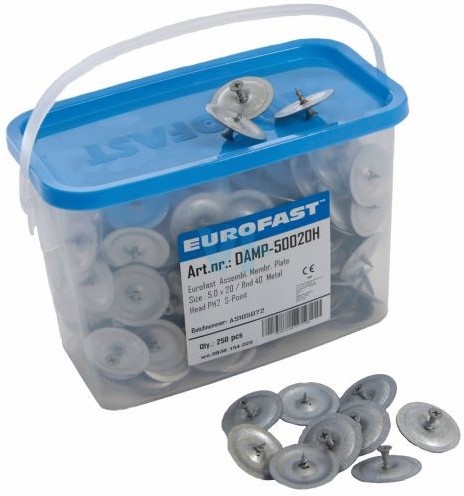 Zu Parker 5X20 mm+Drukverdeelplaat Ø40 mm 250 Stuks