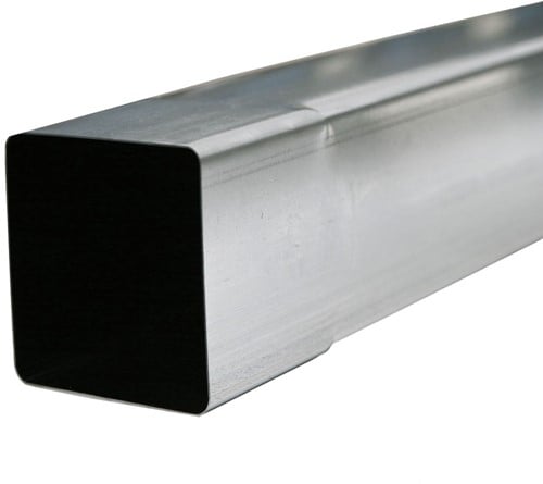 Zinken Regenpijp Vierkant Lengte 2 meter | 100 x 100 mm