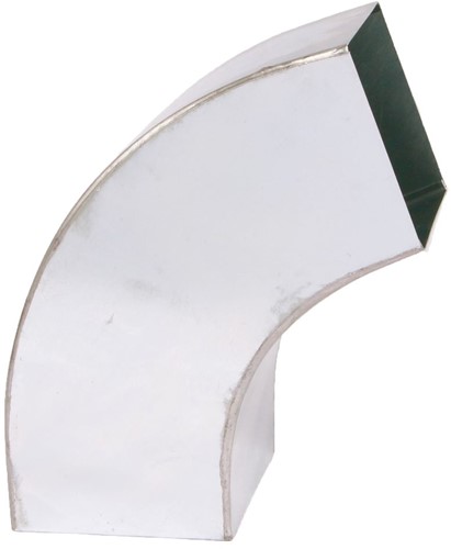 Vierkant Bocht Zink 72° | 80 x 80 mm